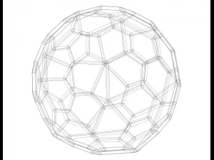 Wireframe Shape Pentagonal Hexecontahedron 3D Print Model