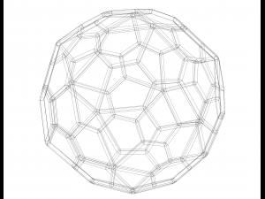 Wireframe Shape Pentagonal Hexecontahedron 3D Принт Модель