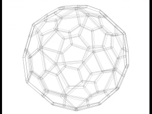 Wireframe Shape Pentagonal Hexecontahedron 3D Print Model