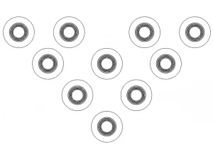 Colored Plastic Bowling Pin Set 3D Print Model