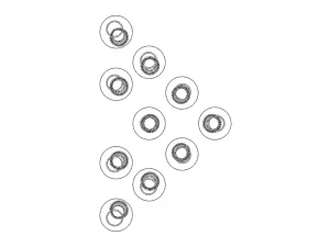 Colored Plastic Bowling Pin Set 3D Print Model