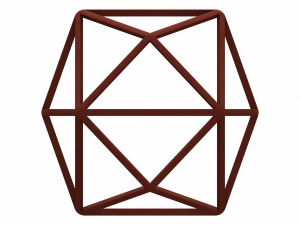 Wireframe Shape Tetrakis Hexahedron 3Dプリントモデル