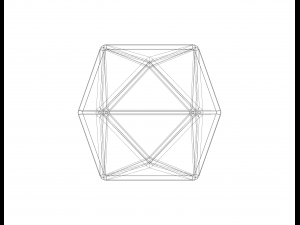 Wireframe Shape Tetrakis Hexahedron 3Dプリントモデル