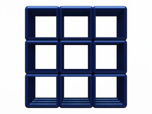 Wireframe Shape Rubik Cube 3D Print Model