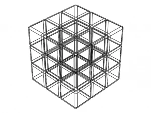 Wireframe Shape Rubik Cube 3D Print Model