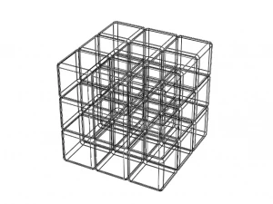 Wireframe Shape Rubik Cube 3D Print Model