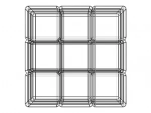 Wireframe Shape Rubik Cube 3D Print Model
