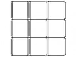 Wireframe Shape Rubik Cube 3D Print Model
