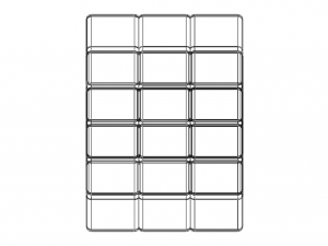 Wireframe Shape Rubik Cube Model Cetak 3D