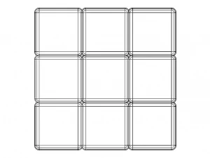 Wireframe Shape Rubik Cube 3D Print Model
