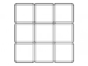 Wireframe Shape Rubik Cube 3D Print Model