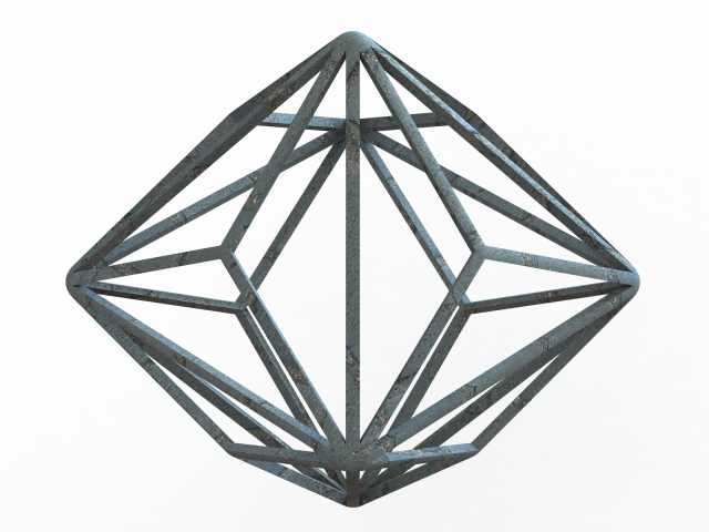 Wireframe Shape Triakis Octahedron 3D Принт Модель .c4d .max .obj .3ds .fbx .stl .blend 