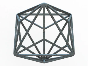 Wireframe Shape Triakis Octahedron 3D Print Model