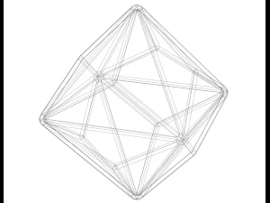 Wireframe Shape Triakis Octahedron 3D Print Model