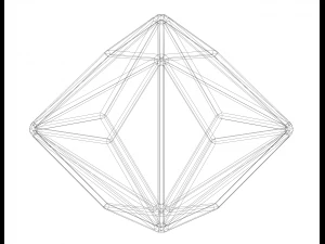 Wireframe Shape Triakis Octahedron 3D Print Model