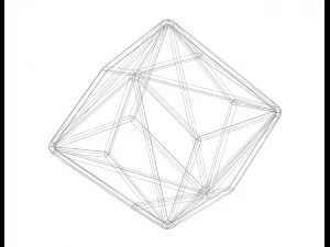 Wireframe Shape Triakis Octahedron 3D Print Model