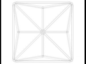 Wireframe Shape Triakis Octahedron 3D Принт Модель