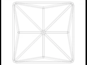 Wireframe Shape Triakis Octahedron 3D Print Model