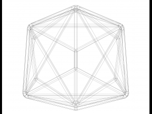 Wireframe Shape Triakis Octahedron 3D Принт Модель