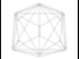 Wireframe Shape Triakis Octahedron 3D Print Model