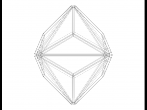Wireframe Shape Triakis Octahedron 3D Принт Модель