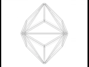 Wireframe Shape Triakis Octahedron 3D Print Model