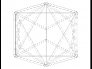 Wireframe Shape Triakis Octahedron 3D Принт Модель