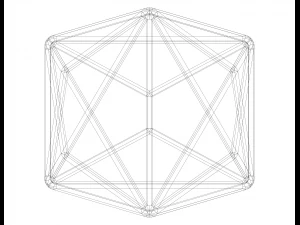 Wireframe Shape Triakis Octahedron 3D Print Model