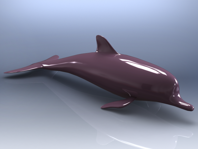 3D Art Surface Pink Dolphin 3D-printmodel .c4d .max .obj .3ds .fbx .stl .blend 