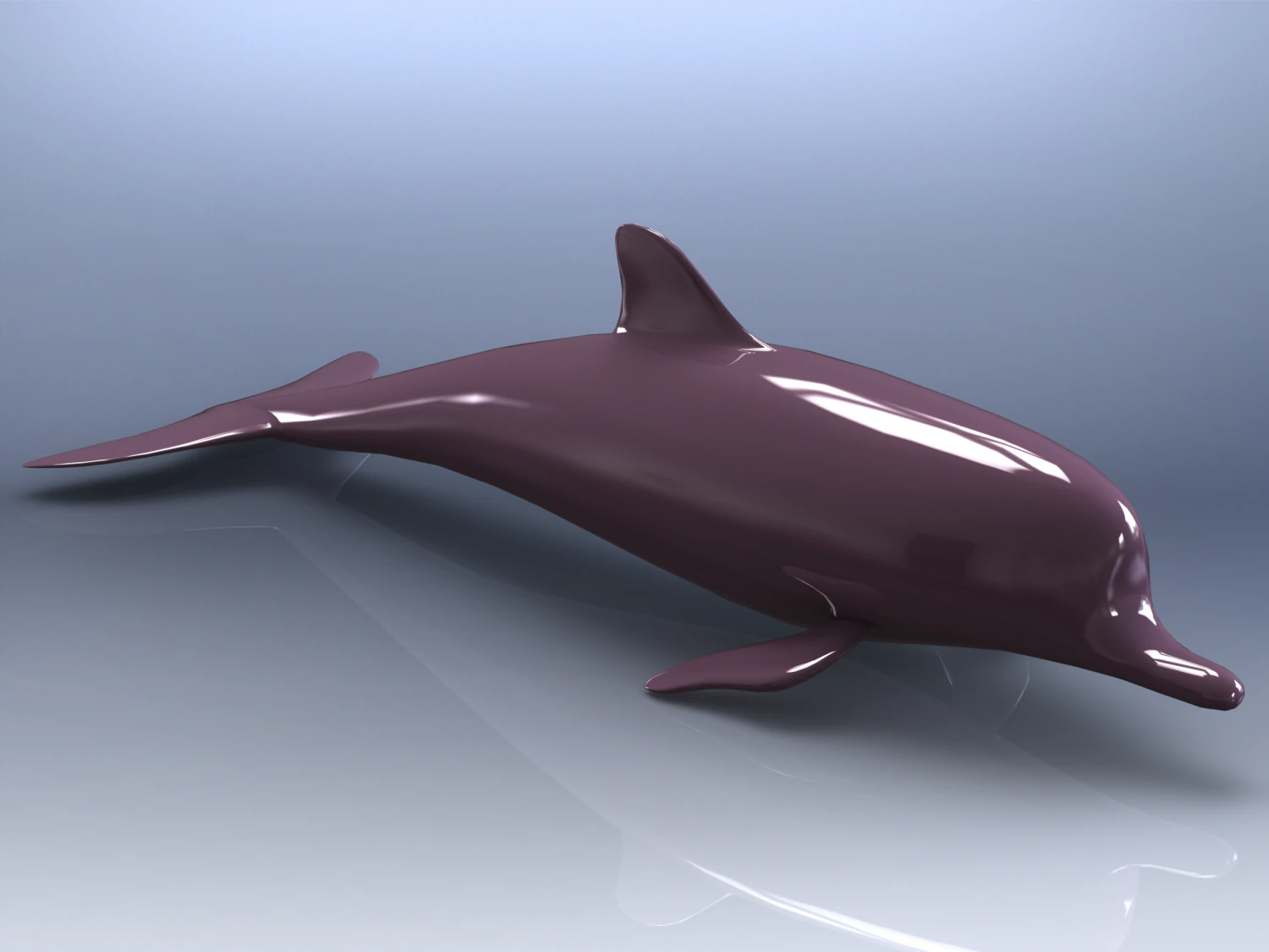 3D Art Surface Pink Dolphin 3D Print Model .c4d .max .obj .3ds .fbx .stl .blend 