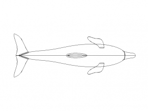 3D Art Surface Pink Dolphin 3D-printmodel