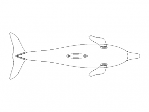 3D Art Surface Pink Dolphin 3D-printmodel