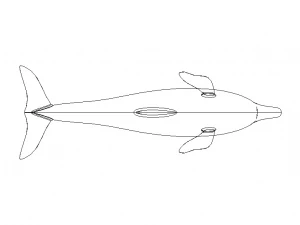 3D Art Surface Pink Dolphin 3D Print Model