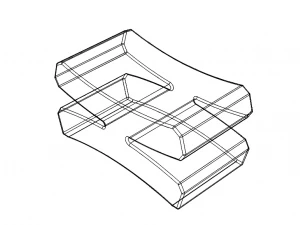 Plastic Chopstick Rest Stand 3D Print Model