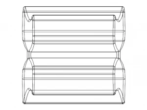 Plastic Chopstick Rest Stand 3D Print Model