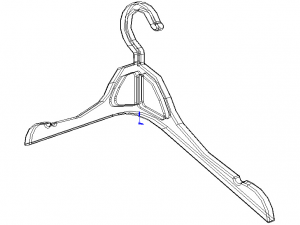 Plastic Clothes Hanger Modèles 3D en vedette