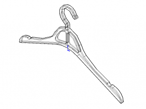 Plastic Clothes Hanger Modèles 3D en vedette