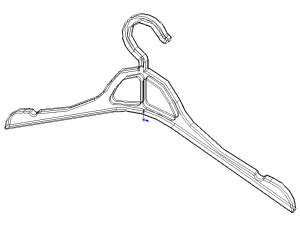 Plastic Clothes Hanger Modèles 3D en vedette