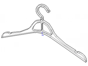 Plastic Clothes Hanger 3D Print Model