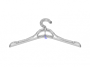 Plastic Clothes Hanger Modèles 3D en vedette