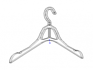 Plastic Clothes Hanger Modèles 3D en vedette
