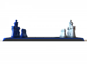 Chess Board Complete Set 3D Print Model