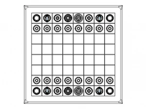 Chess Board Complete Set 3D Print Model