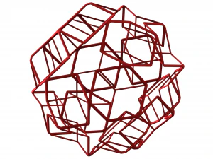 Wireframe Shape Dodecadodecahedron 3D Print Model