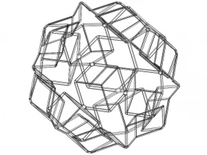 Wireframe Shape Dodecadodecahedron 3D Print Model
