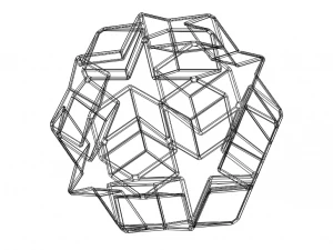 Wireframe Shape Dodecadodecahedron 3D Print Model