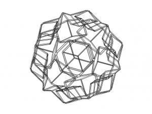 Wireframe Shape Dodecadodecahedron 3D Print Model