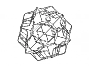 Wireframe Shape Dodecadodecahedron 3D Print Model
