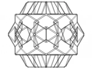 Wireframe Shape Dodecadodecahedron 3D Print Model