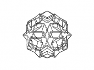 Wireframe Shape Dodecadodecahedron 3D Print Model